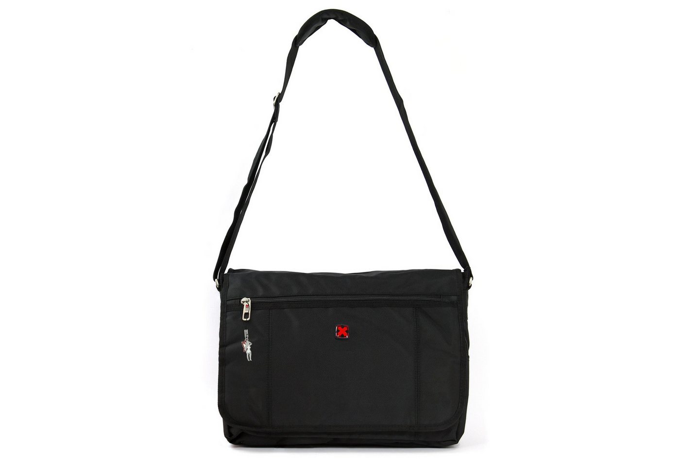 Travel N Meet Messenger Bag Travel N Meet Umhängetasche schwarz (Messenger Bag), Herren Messenger Bag, Notebooktasche Polyester, schwarz ca. 41cm