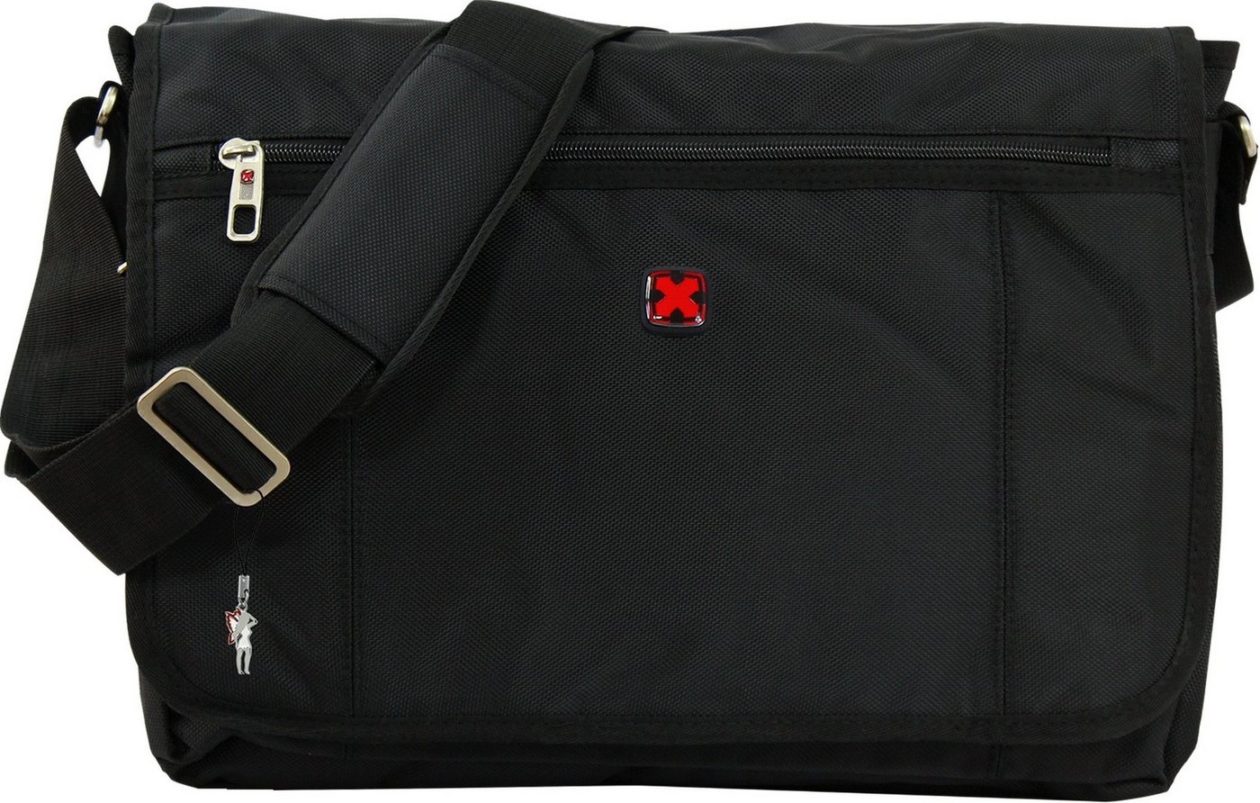 Travel N Meet Messenger Bag Travel N Meet Umhängetasche schwarz (Messenger Bag), Herren Messenger Bag, Notebooktasche Polyester, schwarz ca. 41cm Bild 2