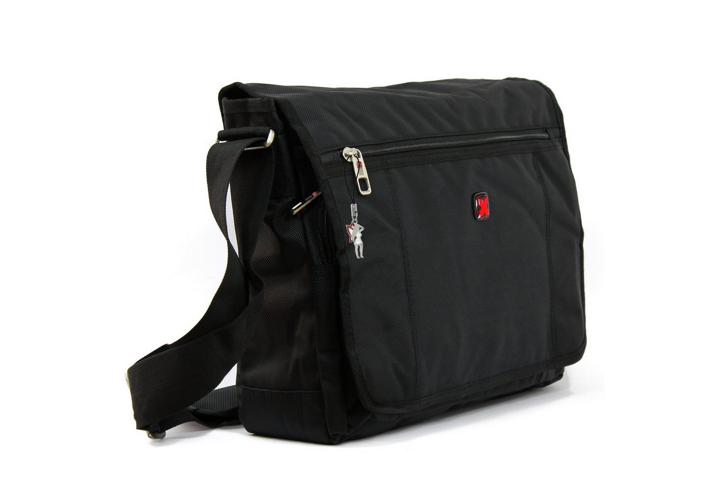 Travel N Meet Messenger Bag Travel N Meet Umhängetasche schwarz (Messenger Bag), Herren Messenger Bag, Notebooktasche Polyester, schwarz ca. 41cm Bild 4