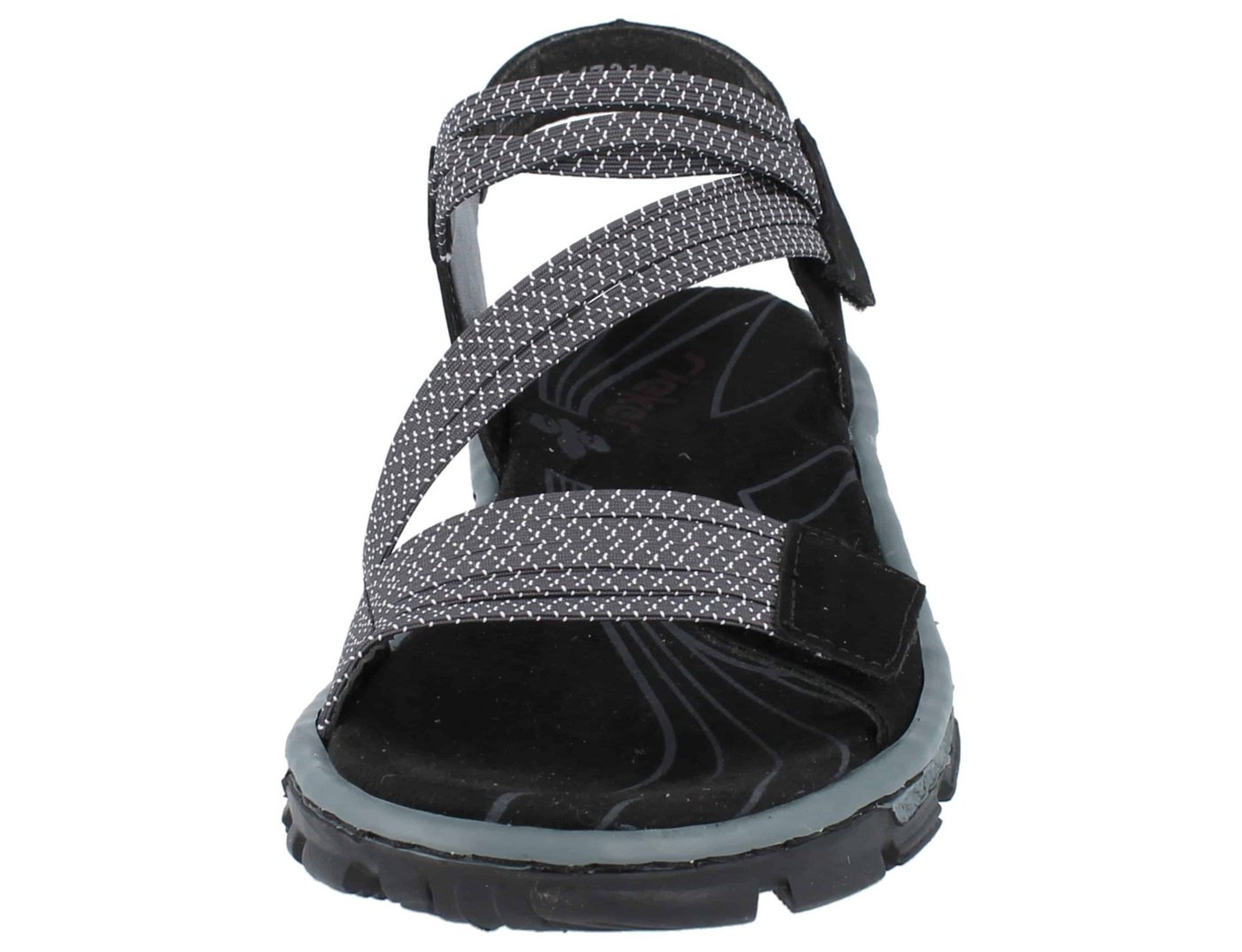 Rieker RIEKER Damen Trekkingsandale schwarz Textil/Kunstleder - Größe: 38 Wanderschuh