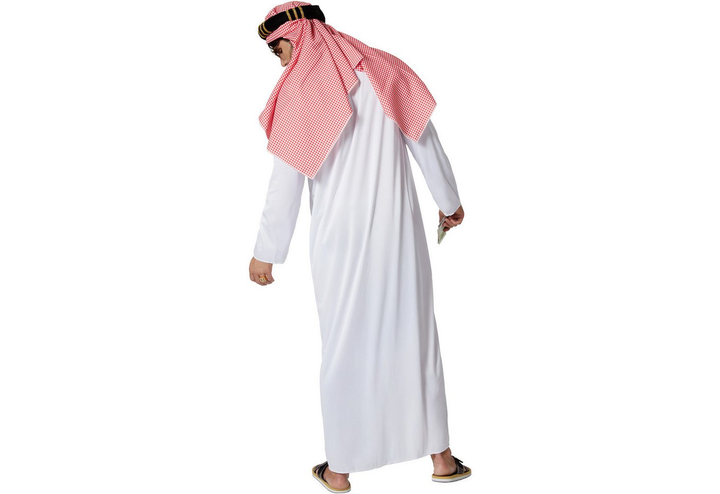 dressforfun Kostüm Wüstenprinz/Prinz, in weiß, Authentisches Design: Weißes Gewand, Gr. S, Eindrucksvolles Kostüm für einen unvergesslichen Auftritt Bild 5