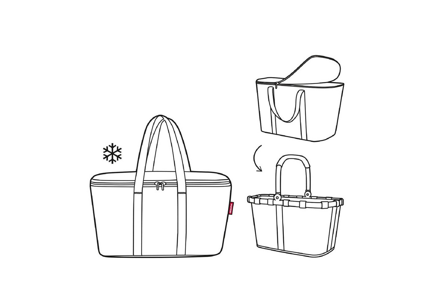REISENTHEL® Einkaufskorb Coolerbag smiley grey