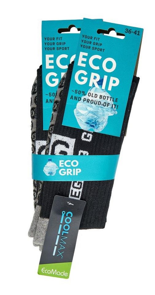TippTexx 24 Sportsocken 2 Paar COOLMAX Eco Grip Sport-Funktionssocken mit ABS-Druck (Set, 2 Paar) hochwertiger Silikondruck, Spezialpolsterungen, Piqué-Netzstrick Bild 5