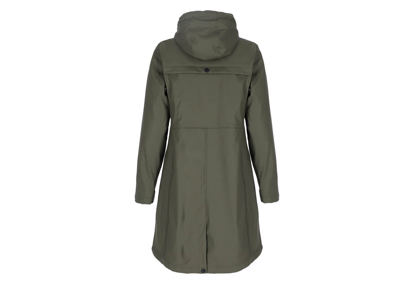 Dry Fashion Regenmantel Oslo Damen PU-Mantel Teddy-Fleece-Futter - Regenjacke Outdoor-Jacke Wind- & wasserdicht, Verschweißte Nähte, 2-Wege-Reißverschluss, Kapuze Bild 3