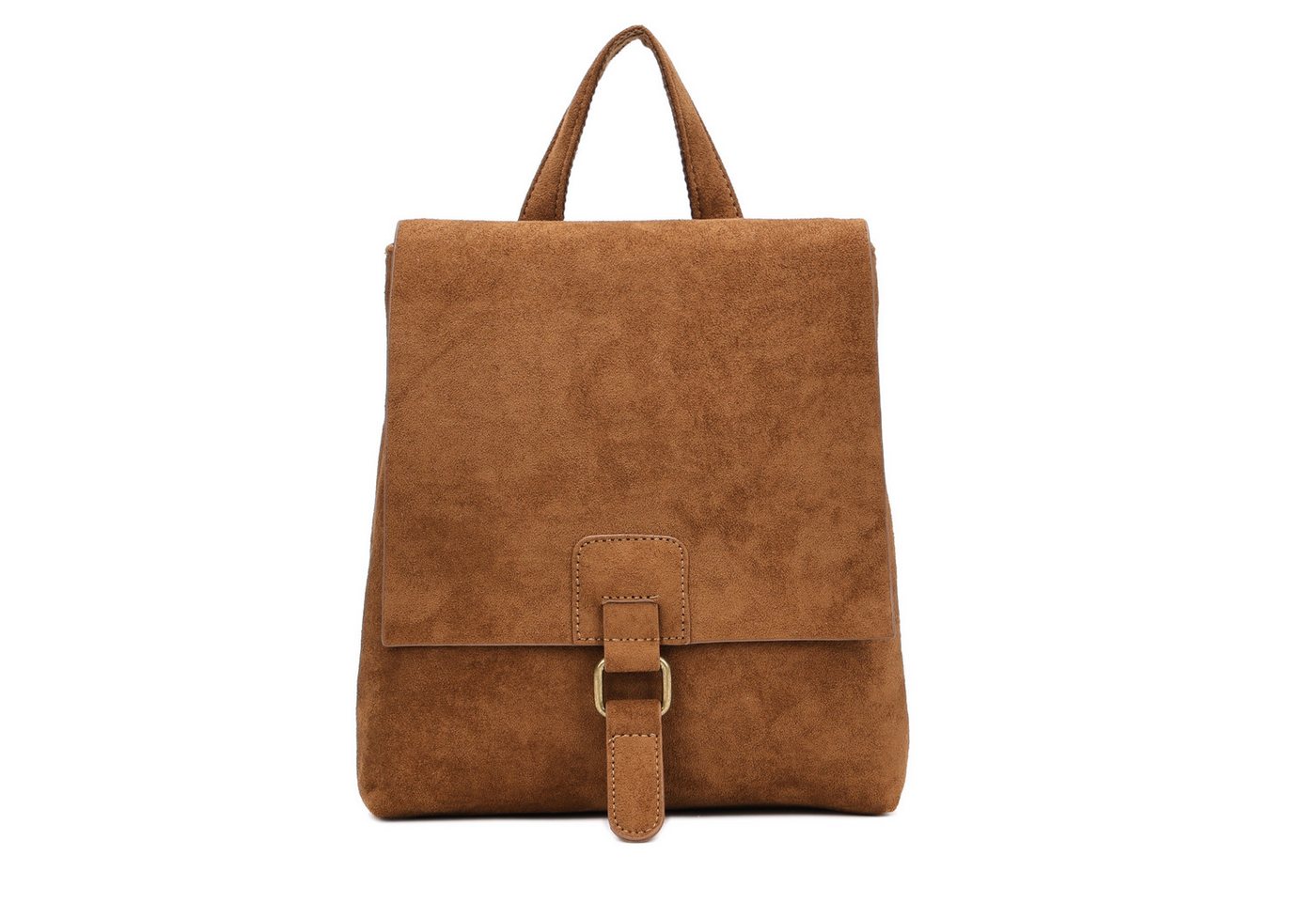 MIRROSI Tagesrucksack Damen auch als Crossbody Bag 2 in 1, Wildleder-Optik (ca. 24 x 7 x 27 cm), Cityrucksack, Daypack, Tragegriff & verstellbaren Riemen Bild 3