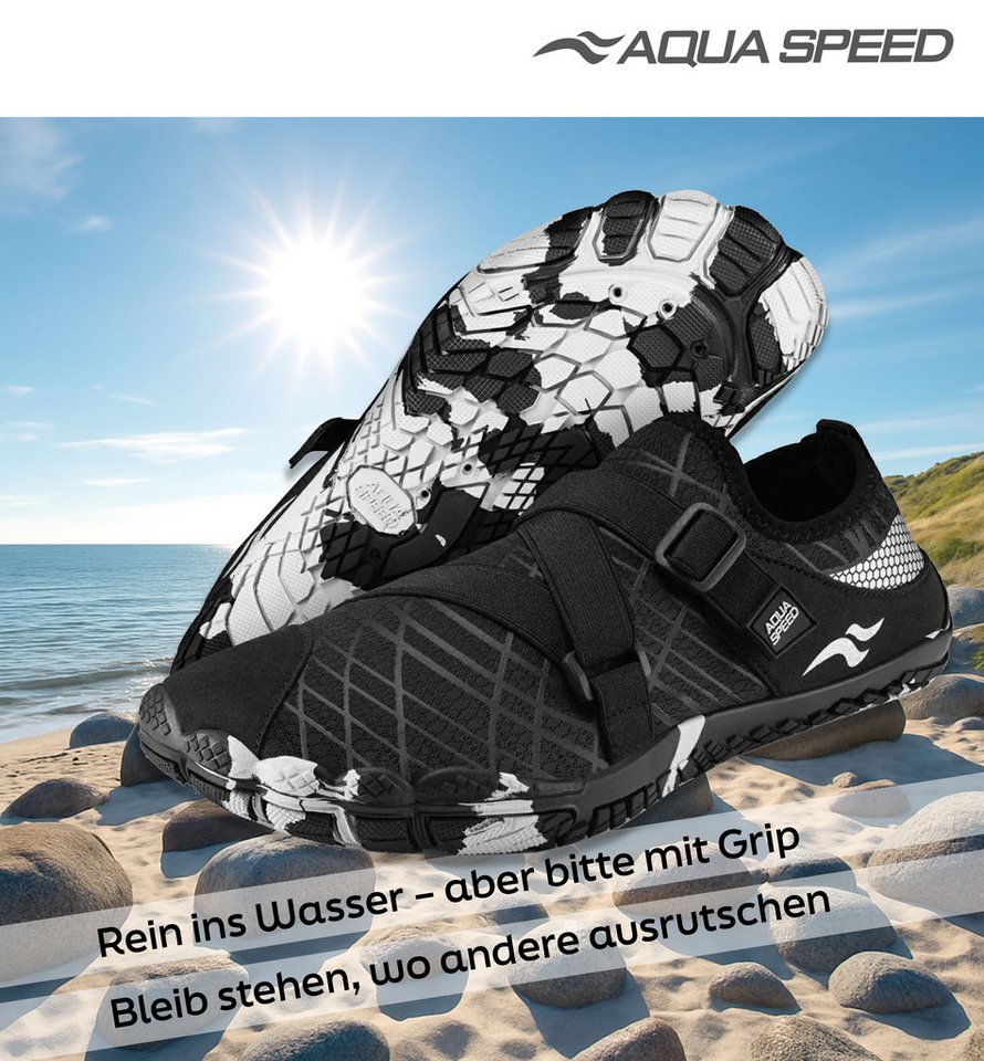 Aqua Speed Tortuga Aqua Sneaker Gr. 42 – Schwarz + Handtuch inklusive Wasserschuh (Strandschuhe mit Belüftung – atmungsaktiv & angenehm barfuß) Strapazierfähig & elastisch – für intensive Sommernutzung Bild 5