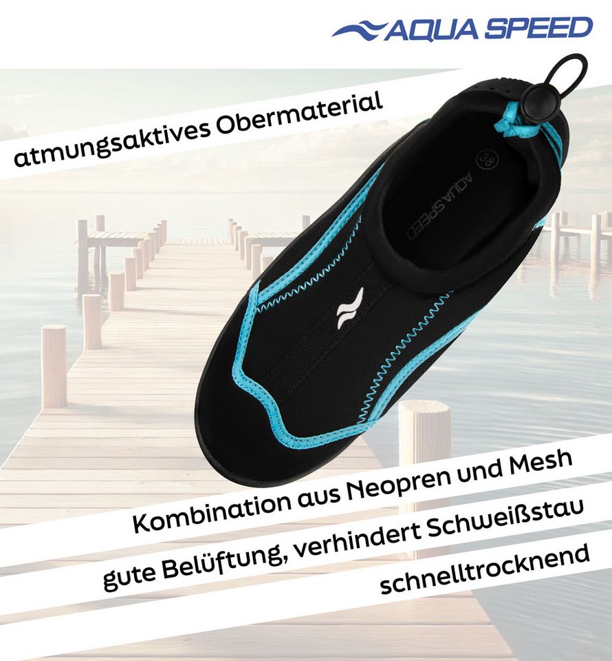 Aqua Speed Aquaschuhe Kinder Gr. 36 – Ideal für Pool, Strand & Urlaub Wasserschuh (Sicher unterwegs im Wasser – Kinder-Aqua-Set für die Ferien) Leicht & trittsicher – Kinder-Aquaschuhe ideal für den Strand Bild 4
