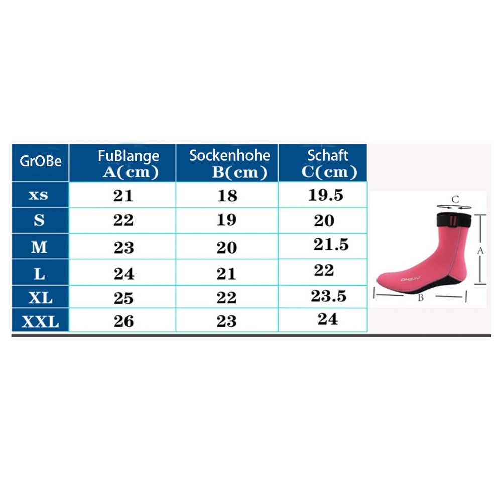 Coonoor Neoprensocken 3mm Neoprenschuhe, Beachvolleyball Socken,Schwimmsocken Für Schnorcheln, Surfen, Segeln, Universal Damen, Herren