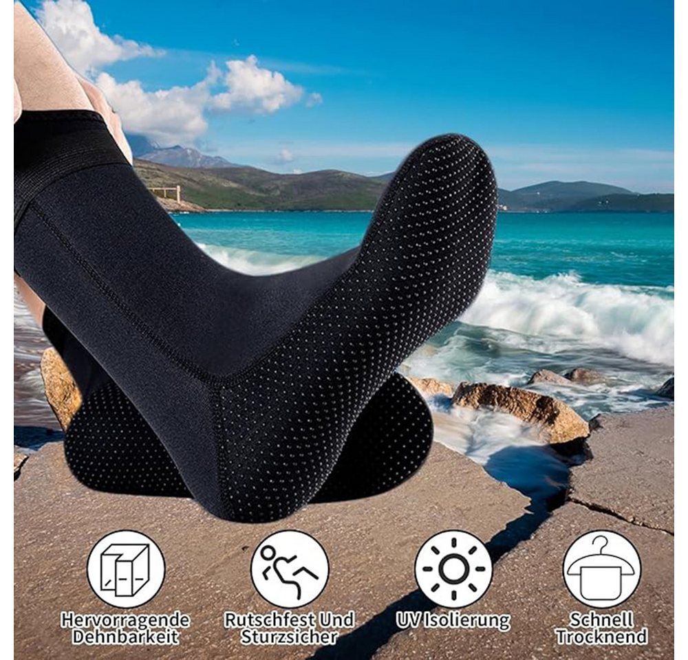 Coonoor Neoprensocken 3mm Neoprenschuhe, Beachvolleyball Socken,Schwimmsocken Für Schnorcheln, Surfen, Segeln, Universal Damen, Herren Bild 3