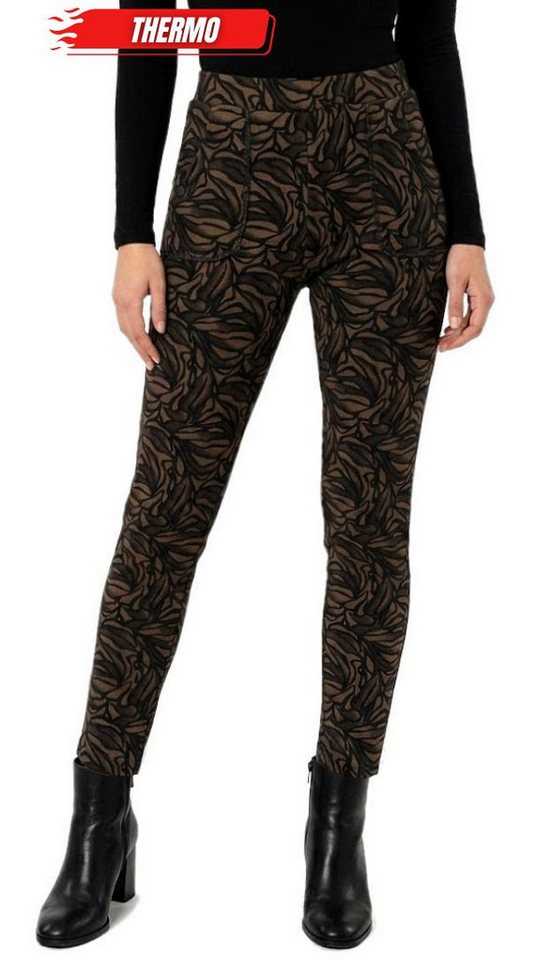 dy_mode Thermohose Damen Thermohose Gefütterte Schlupfhose Winterhose Thermoleggings Middel Waist, mit Innenfutter, mit elastischem Bund Bild 2
