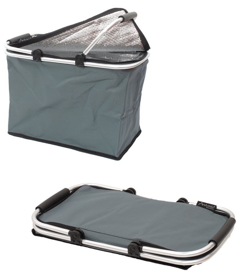 Antonio Einkaufskorb Antonio Thermo Einkaufskorb Kühltasche Kühlbox faltbar Farbe: grau