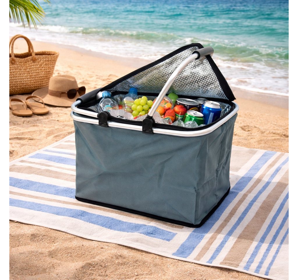 Antonio Einkaufskorb Antonio Thermo Einkaufskorb Kühltasche Kühlbox faltbar Farbe: grau Bild 2