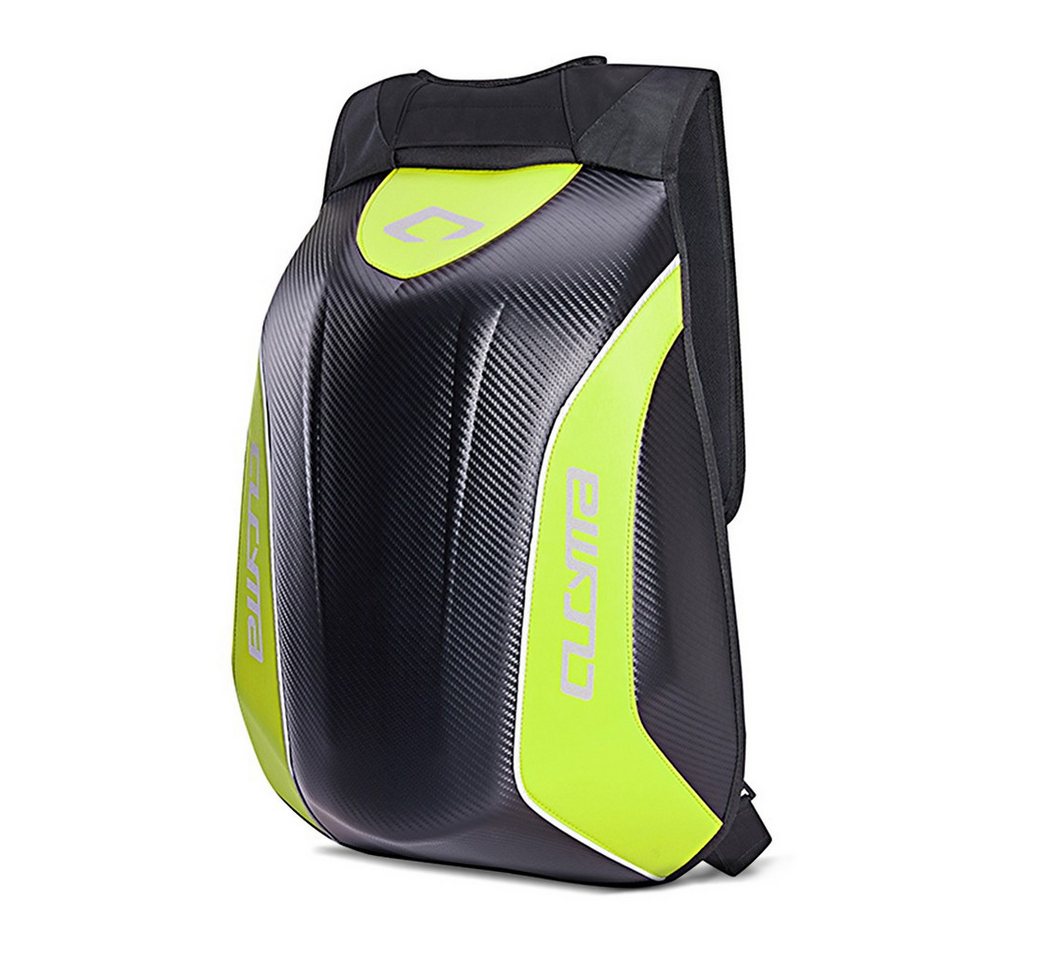 Bagtecs Rucksack Motorrad Hartschalen Rucksack # Carbon 30L neon gelb Bild 2