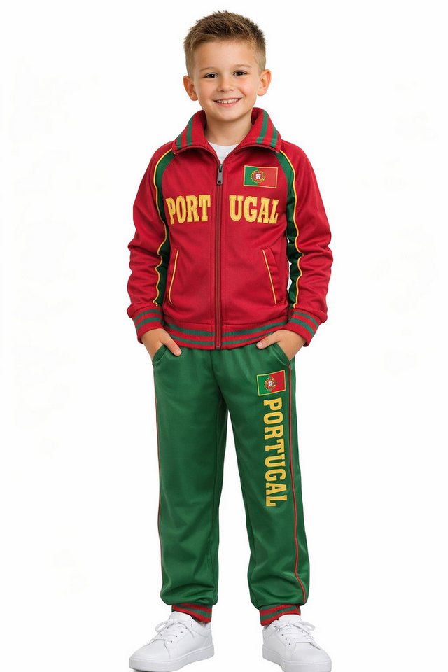 Fashion Boy Trainingsanzug Portugal Trainingsanzug Freizeitanzug Jogginganzug JF07e (Set, Jacke + Hose)