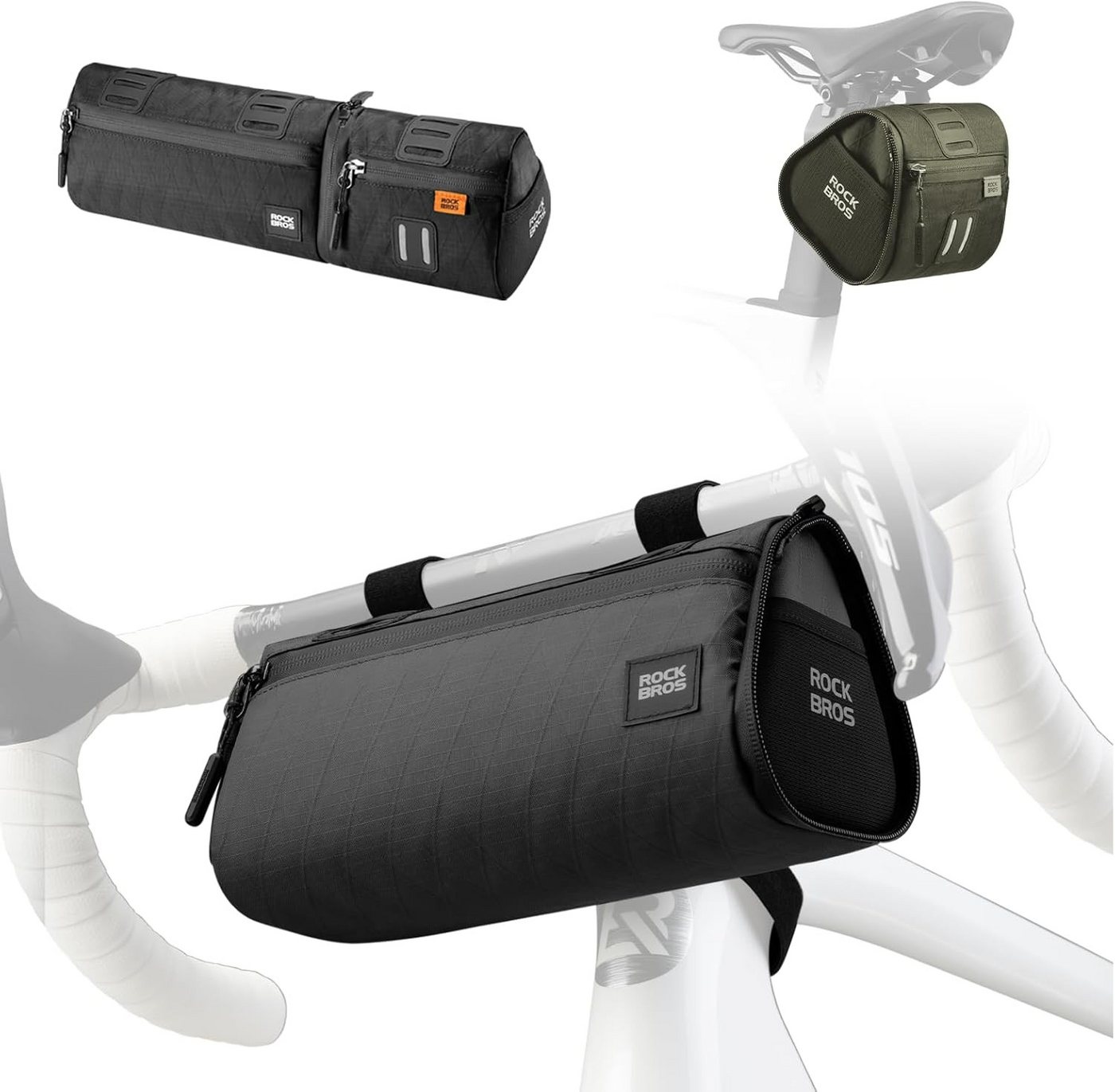 ROCKBROS Rahmentasche 4-in-1 wasserabweisende Fahrradtasche für MTB, Rennrad & Alltag Bild 5
