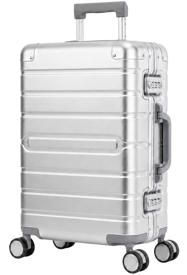 Travelhouse Handgepäckkoffer 100% Aluminium Serie OSLO - verschiedene Farben, 4 Rollen, mit stabilem Aluminium-Gehäuse und verstärkten Ecken Bild 2