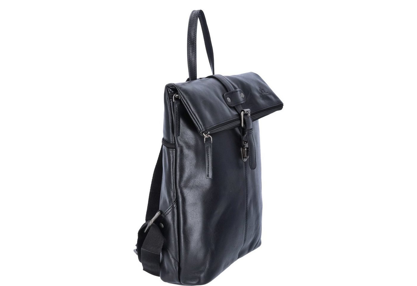 The Skandinavian Brand Freizeitrucksack The Skandinavian Brand Leder Rucksack COW OILY WAXY Black (1-tlg) Bild 3