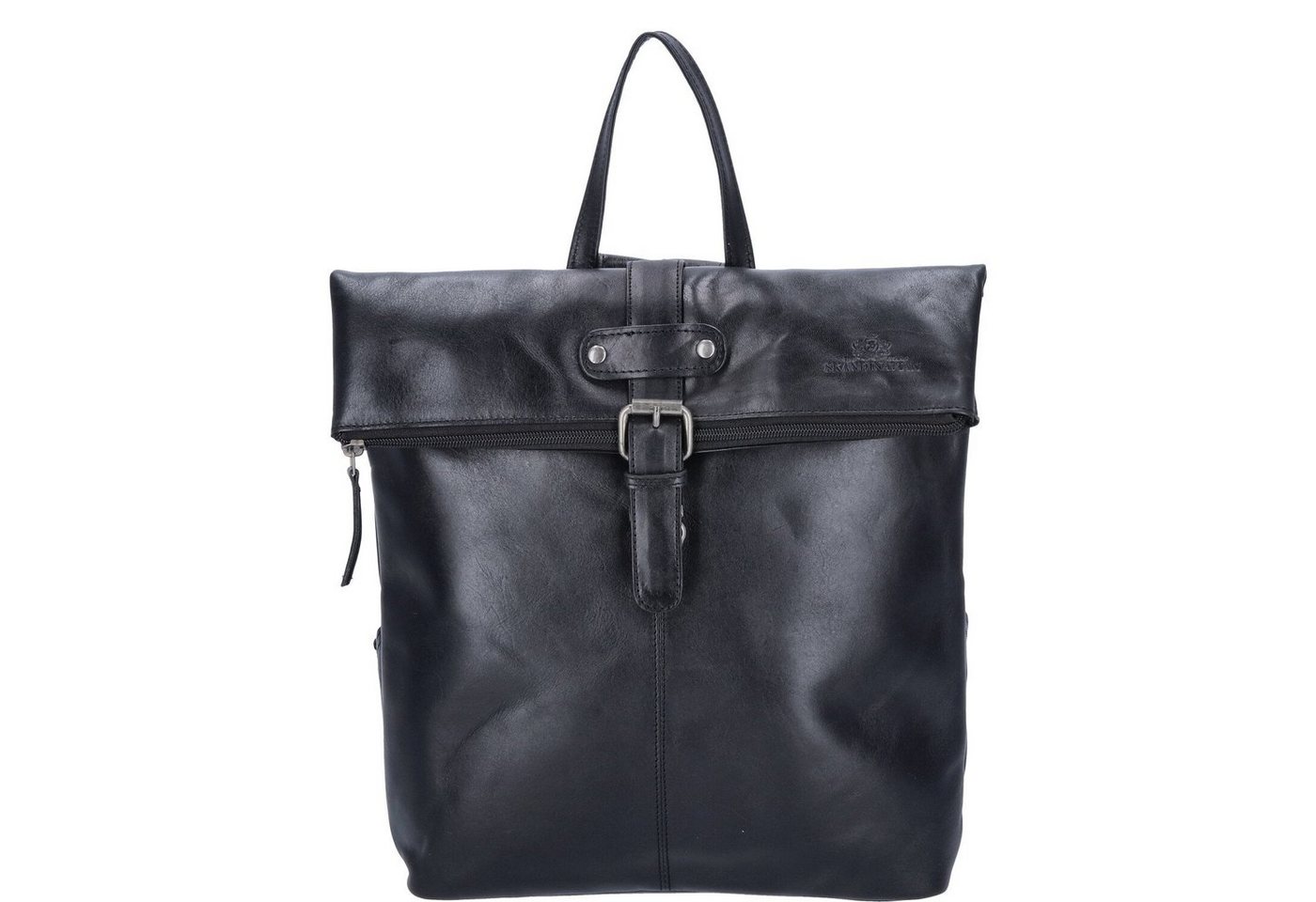The Skandinavian Brand Freizeitrucksack The Skandinavian Brand Leder Rucksack COW OILY WAXY Black (1-tlg) Bild 4