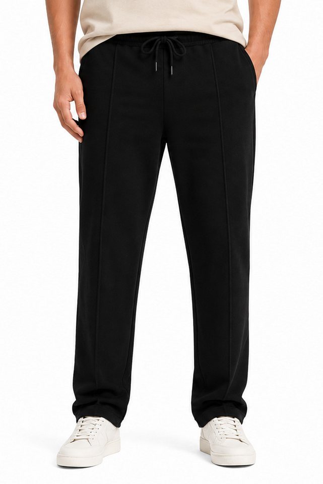 Stark Soul® Jogger Pants Jogginghose Herren Straight Leg - Schwarze Sweatpants mit Taschen Bild 2