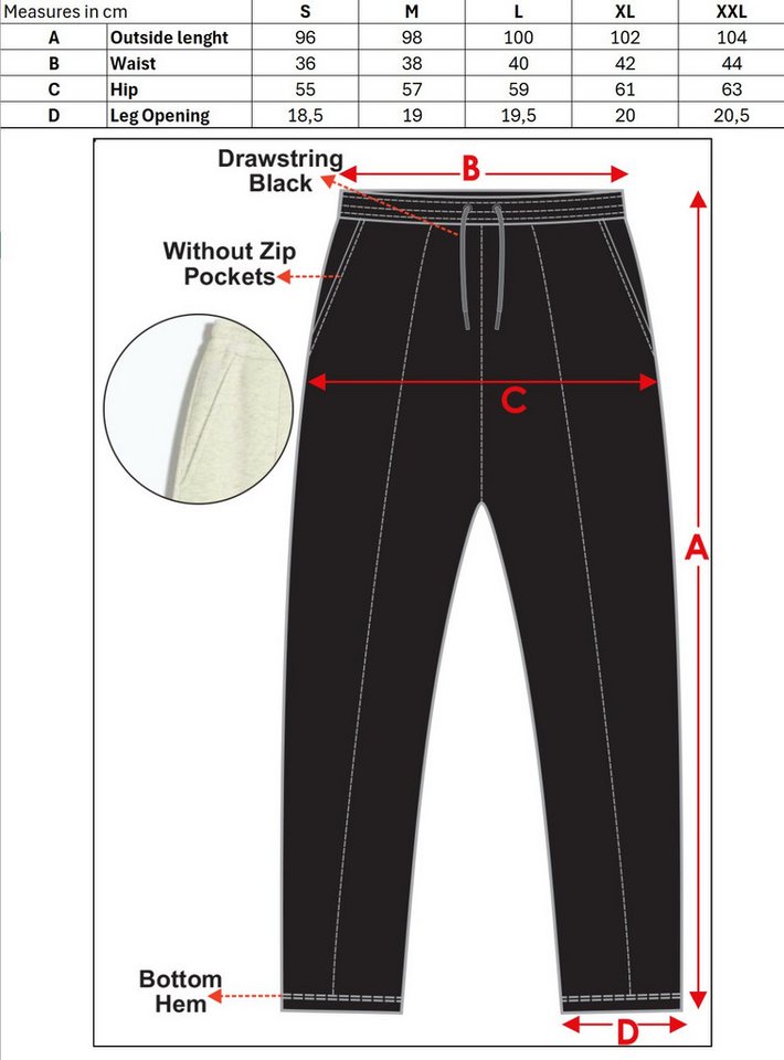 Stark Soul® Jogger Pants Jogginghose Herren Straight Leg - Schwarze Sweatpants mit Taschen Bild 4