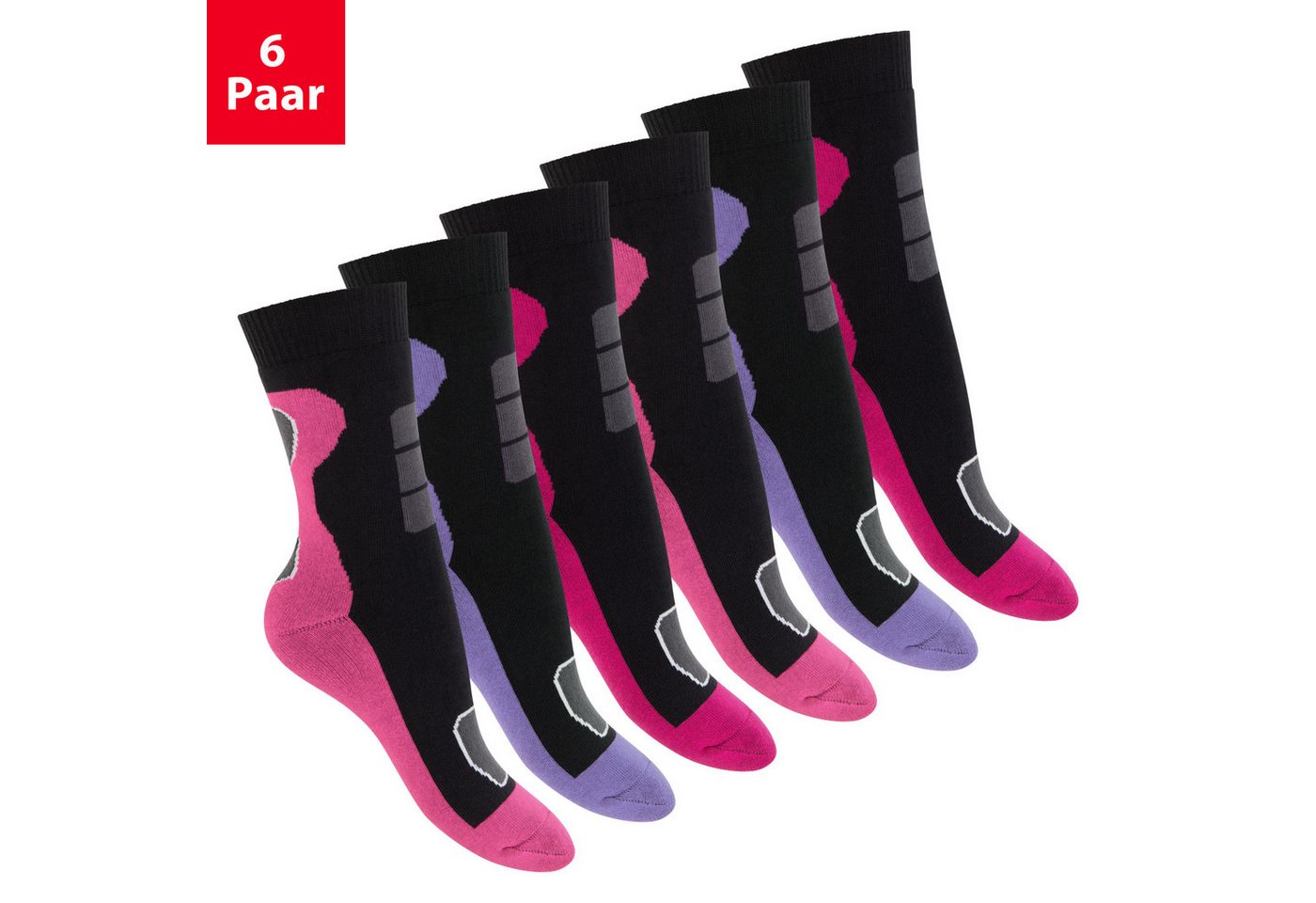 Footstar Thermosocken Damen Wintersocken (6 Paar) Warme Vollfrottee Thermo Socken