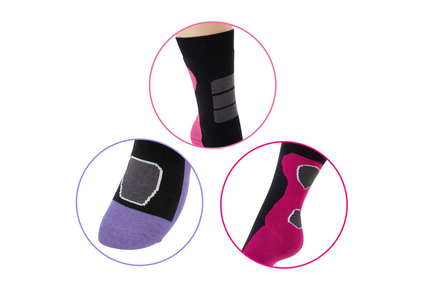 Footstar Thermosocken Damen Wintersocken (6 Paar) Warme Vollfrottee Thermo Socken Bild 2