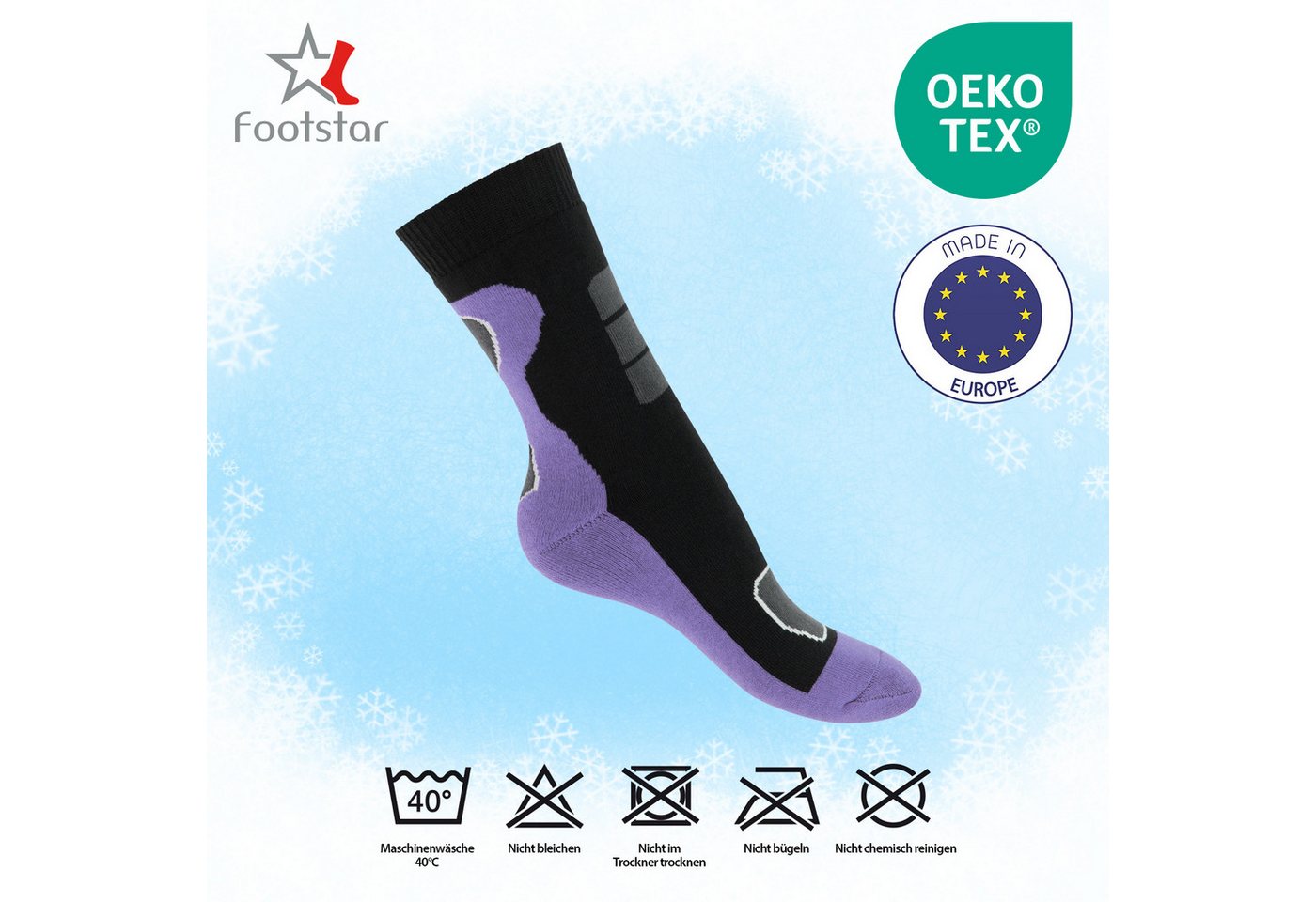 Footstar Thermosocken Damen Wintersocken (6 Paar) Warme Vollfrottee Thermo Socken Bild 4