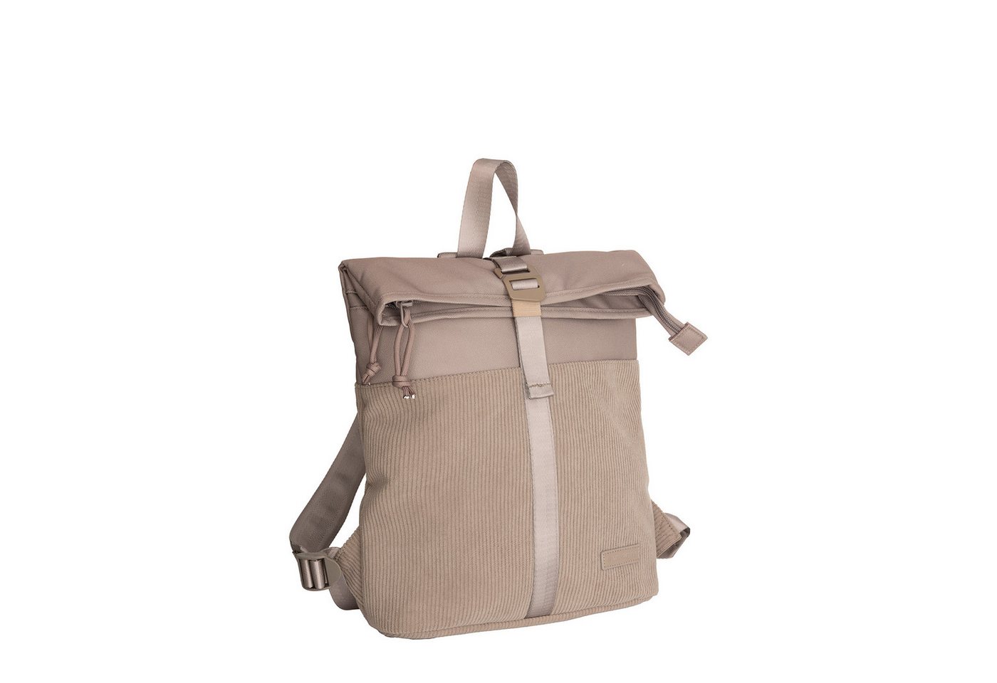 NEW REBELS Cityrucksack kleiner Roll Up RollTop Kurier Rucksack Ribbi Los Angeles Cord, trendige Kordoptik Bild 3