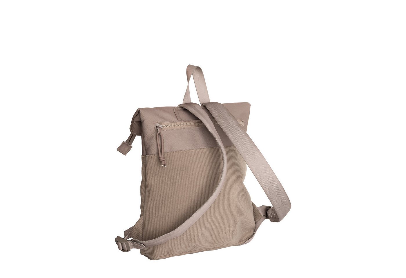 NEW REBELS Cityrucksack kleiner Roll Up RollTop Kurier Rucksack Ribbi Los Angeles Cord, trendige Kordoptik Bild 4