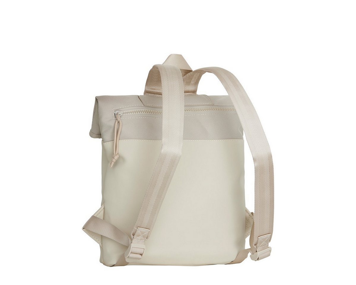 NEW REBELS Cityrucksack kleiner Roll Up RollTop Kurier Rucksack Bruce Los Angeles, wasserabweisendes Planenmaterial & Nylon, beige Bild 3