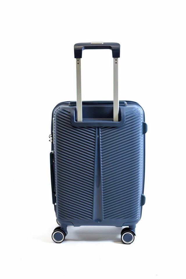 Zimmert Leather Hartschalen-Trolley Lightracer, 4 Rollen, Gr. S 55 cm Koffer, 4 Rollen, bruchsicheres PP, TSA-Schloss, Blau