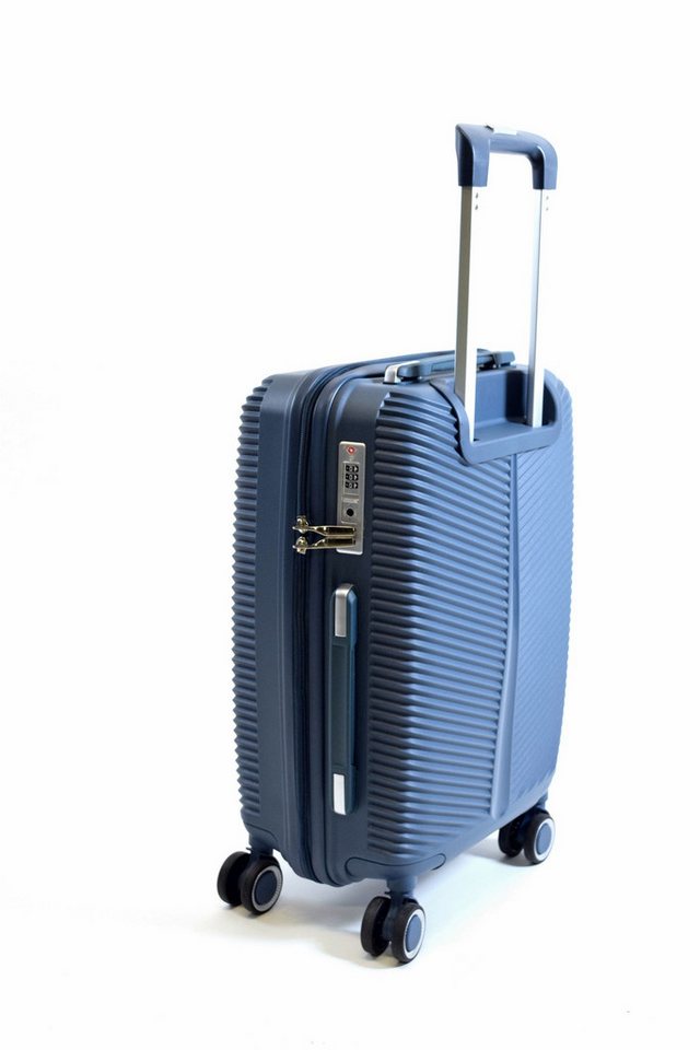 Zimmert Leather Hartschalen-Trolley Lightracer, 4 Rollen, Gr. S 55 cm Koffer, 4 Rollen, bruchsicheres PP, TSA-Schloss, Blau Bild 2