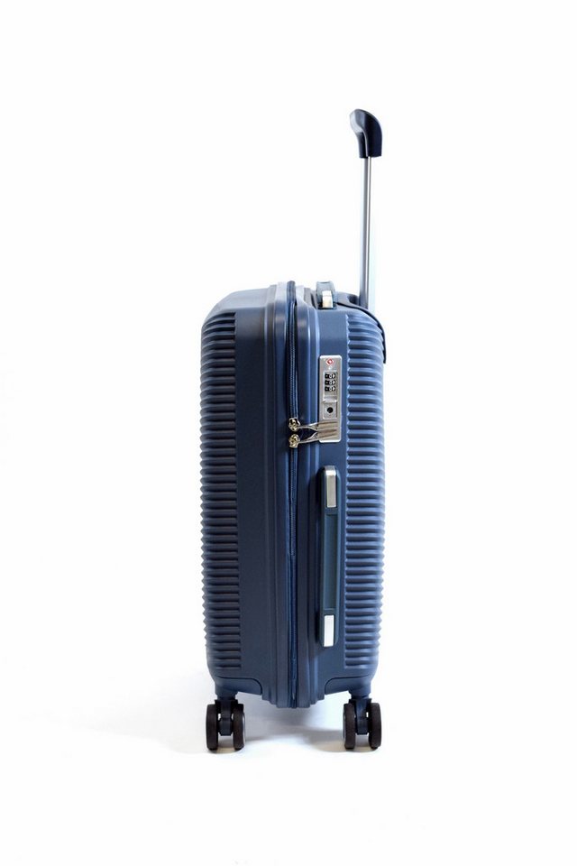 Zimmert Leather Hartschalen-Trolley Lightracer, 4 Rollen, Gr. S 55 cm Koffer, 4 Rollen, bruchsicheres PP, TSA-Schloss, Blau Bild 5