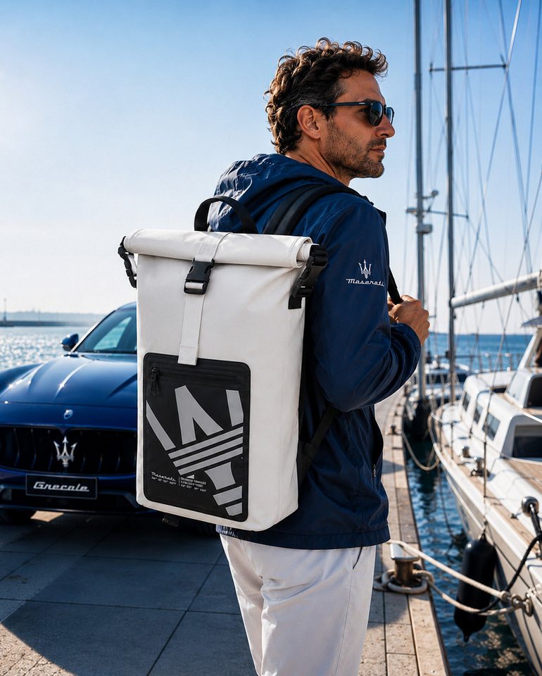 MASERATI Sportrucksack Grecale Active Capsule Rolltop-Rucksack TPU wasserdicht 25–30 L, UV-Schutz, Wassersport Bild 3