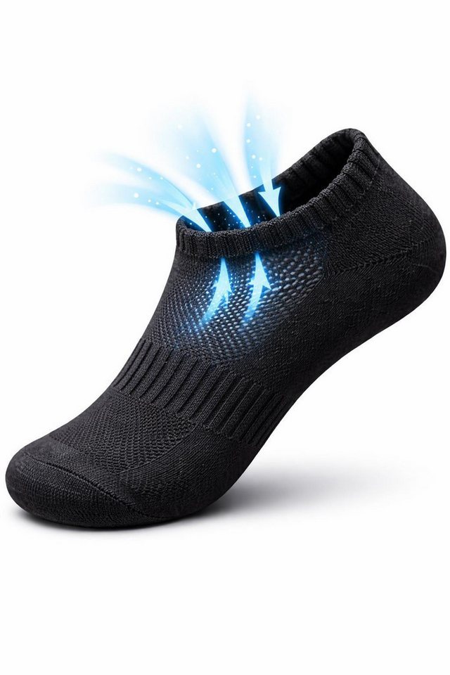 EloModa Sportsocken Sportsocken Herren mit Frottee-Sohle – Atmungsaktiv & Gepolstert für (12-Paar) Dämpfung