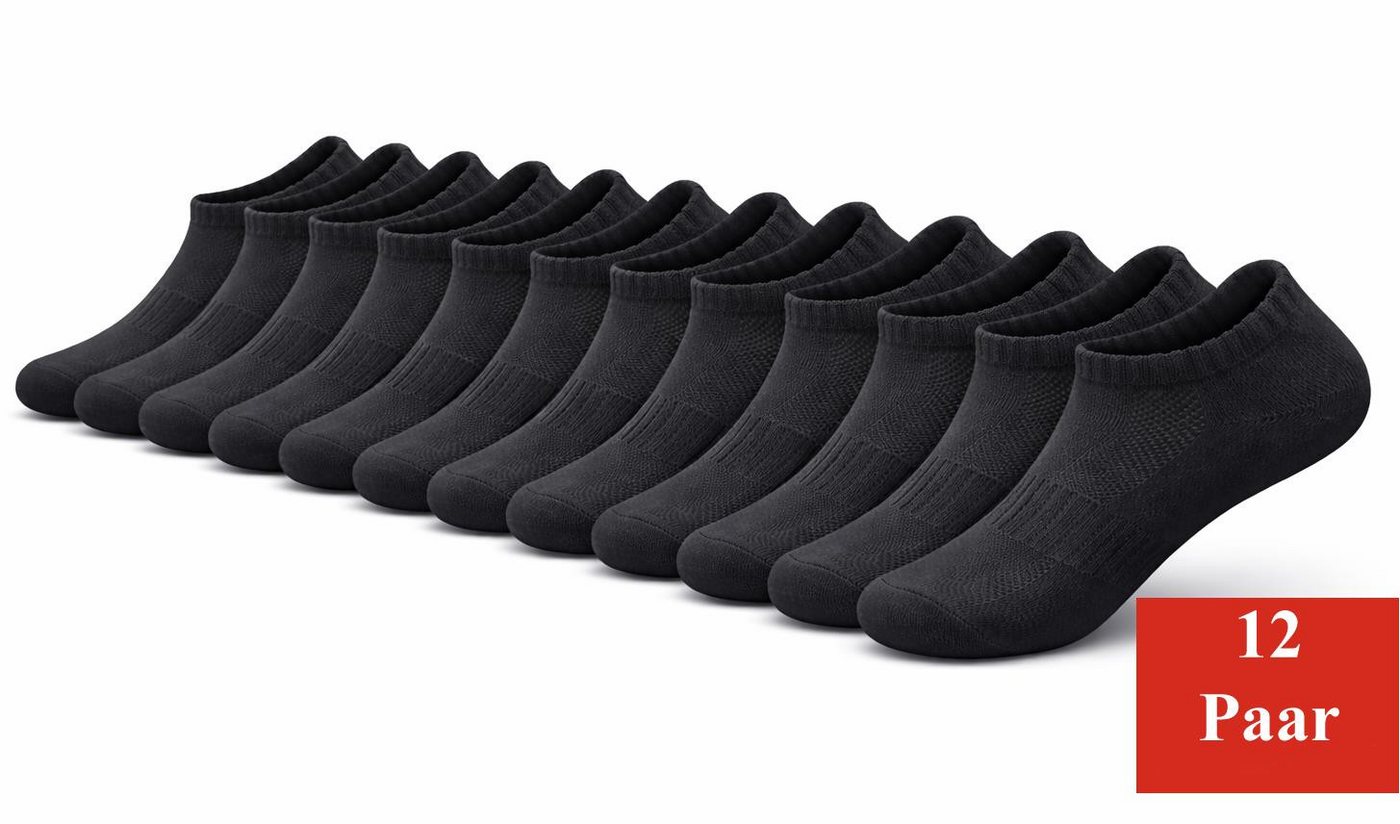 EloModa Sportsocken Sportsocken Herren mit Frottee-Sohle – Atmungsaktiv & Gepolstert für (12-Paar) Dämpfung Bild 2
