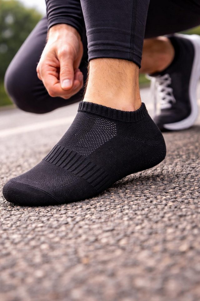 EloModa Sportsocken Sportsocken Herren mit Frottee-Sohle – Atmungsaktiv & Gepolstert für (12-Paar) Dämpfung Bild 3