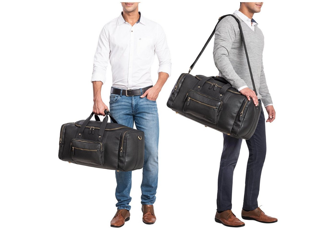 STILORD Weekender "Journey" Reisetasche Weekender Leder Damen & Herren Groß Bild 3
