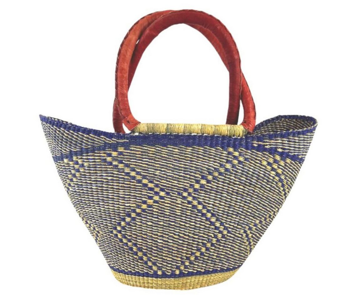 maishameanslife Einkaufskorb Bolga Bag - Konongo - U-Form, Kunstvoll geflochtene Bolga Körbe – Charakterstücke voller Tradition Bild 5