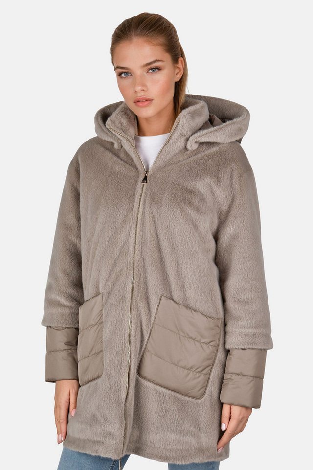 White Label Outdoorjacke (1-St) mit Stehkragen und abknöpfbarer Kapuze Bild 2