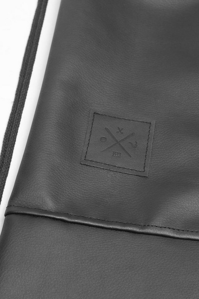 Manufaktur13 Gymbag Black Out Sports Bag - Turnbeutel, Kunstleder Sportbeutel, Vegan Bild 5