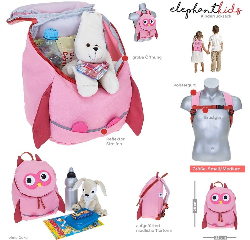 ELEPHANT Kinderrucksack Kids Rucksack Classic Kinder Waldtiere, Kindergepäck Kindergartenrucksack Kindertasche Bild 4