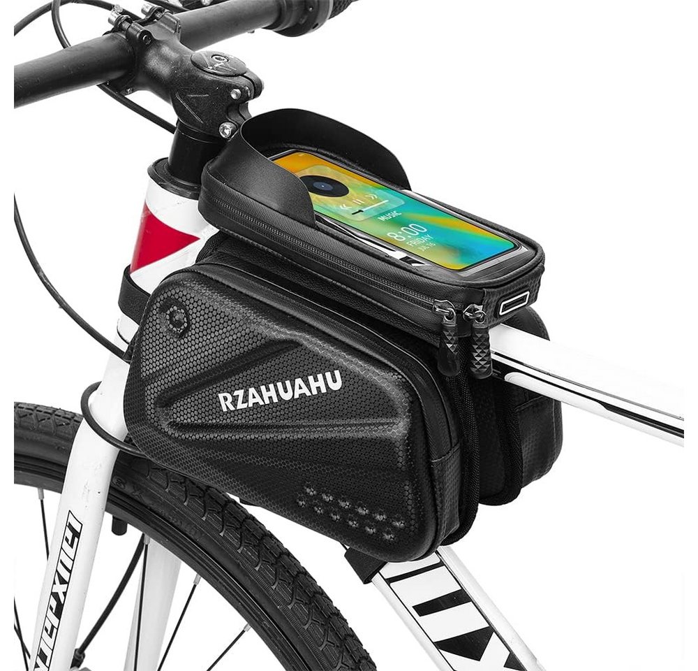 ibettertec Fahrradtasche Lenkertasche Fahrrad, Rahmentasche Fahrrad mit Handytasche (Wasserdicht, mit Handyfach, einfache Montage, Fahrradtasche bis 7.2" für Lenker), ideal für Fahrradfahrer, perfekt für Radsport