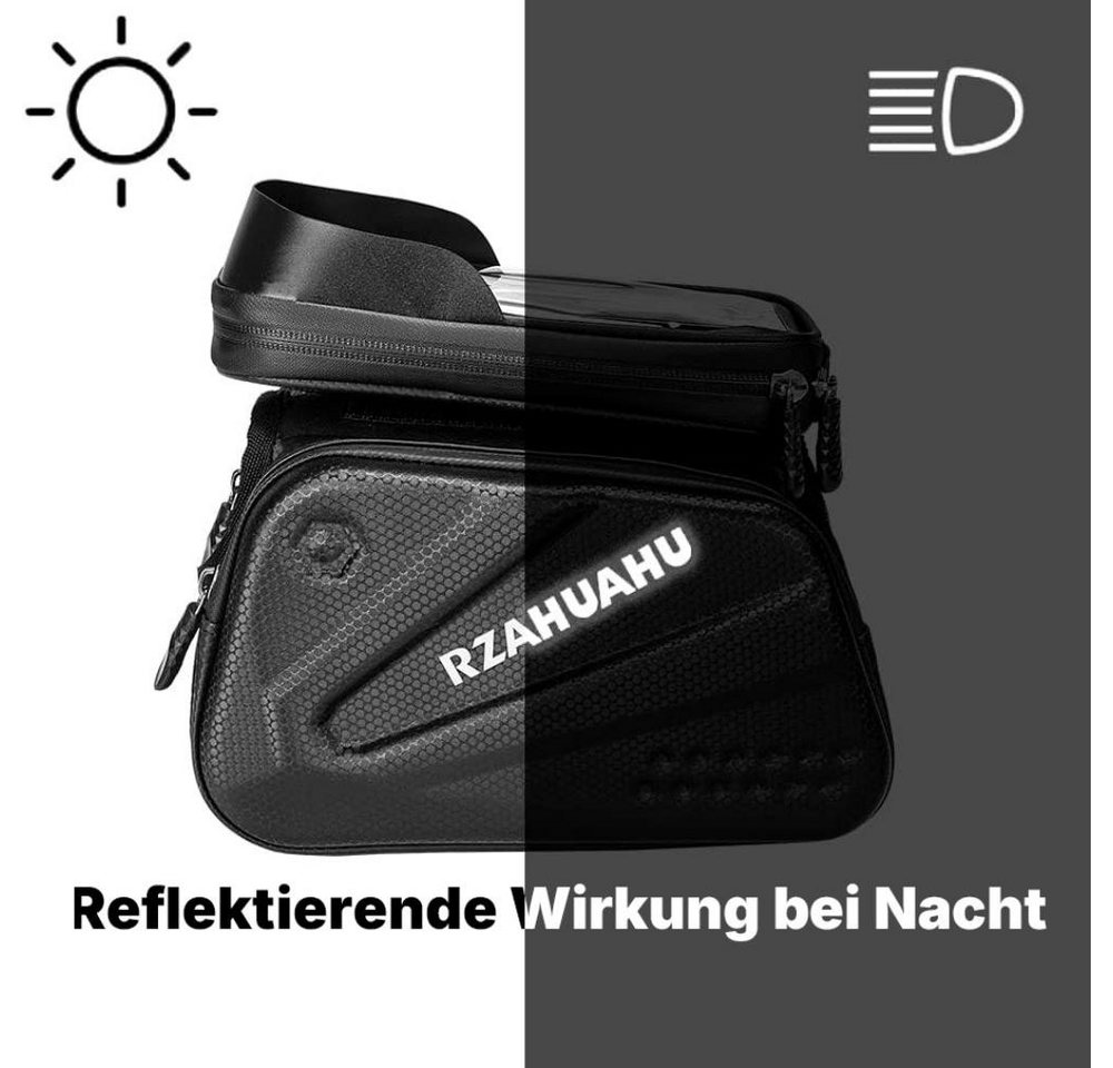 ibettertec Fahrradtasche Lenkertasche Fahrrad, Rahmentasche Fahrrad mit Handytasche (Wasserdicht, mit Handyfach, einfache Montage, Fahrradtasche bis 7.2" für Lenker), ideal für Fahrradfahrer, perfekt für Radsport Bild 3