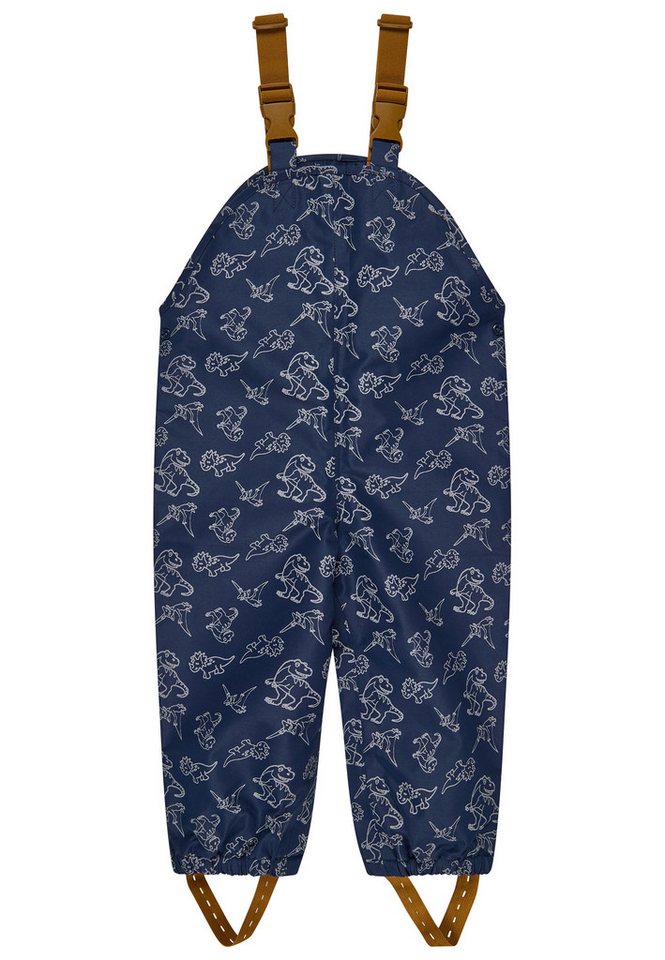 Sterntaler® Regenhose Matschhose gefüttert Dino (1-tlg) Gefütterte Regenhose mit Reflexdruck und verstellbaren Trägern Bild 2