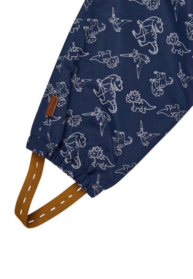 Sterntaler® Regenhose Matschhose gefüttert Dino (1-tlg) Gefütterte Regenhose mit Reflexdruck und verstellbaren Trägern Bild 5