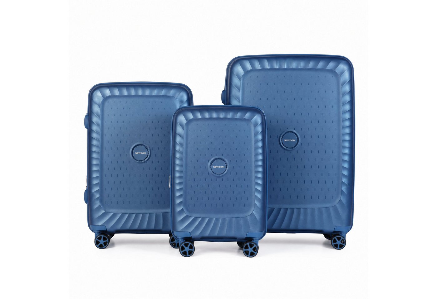 Super Solu Kofferset Hartschalenkoffer Set (M,L,XL) aus PP-Polypropylen, Erweiterbar, TSA, 4 Rollen, (Koffer Set, 3 tlg., Blau), Robustes Öko-PP, Diebstahlschutz, Dehnfalte & Alu-Stange Bild 5