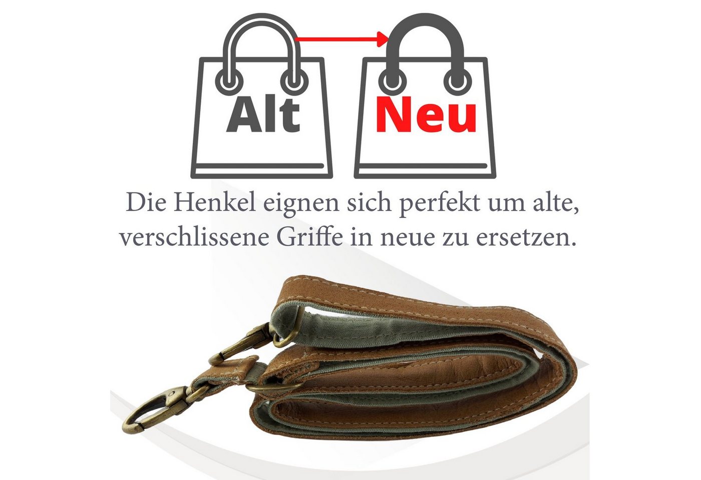 Sunsa Schulterriemen Schulterriemen Taschenhenkel Riemen Taschengriffe Henkel Taschengurt mit praktischen Karabiner, Stabil Bild 3