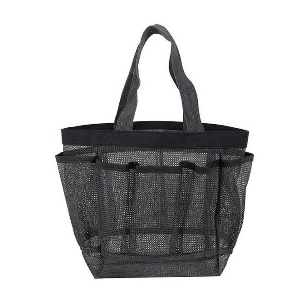 Malantis Freizeittasche Strandnetztasche, Praktische Tasche aus leicht zu reinigendem Mesh (Perfekt für den Ausflug zum Strand oder Schwimmbad - Platz für Handtuch, Duschgel oder Badeschlappen, 1 Stück), Strandtasche in praktischer Größe, modernes Material, faltbar Bild 2