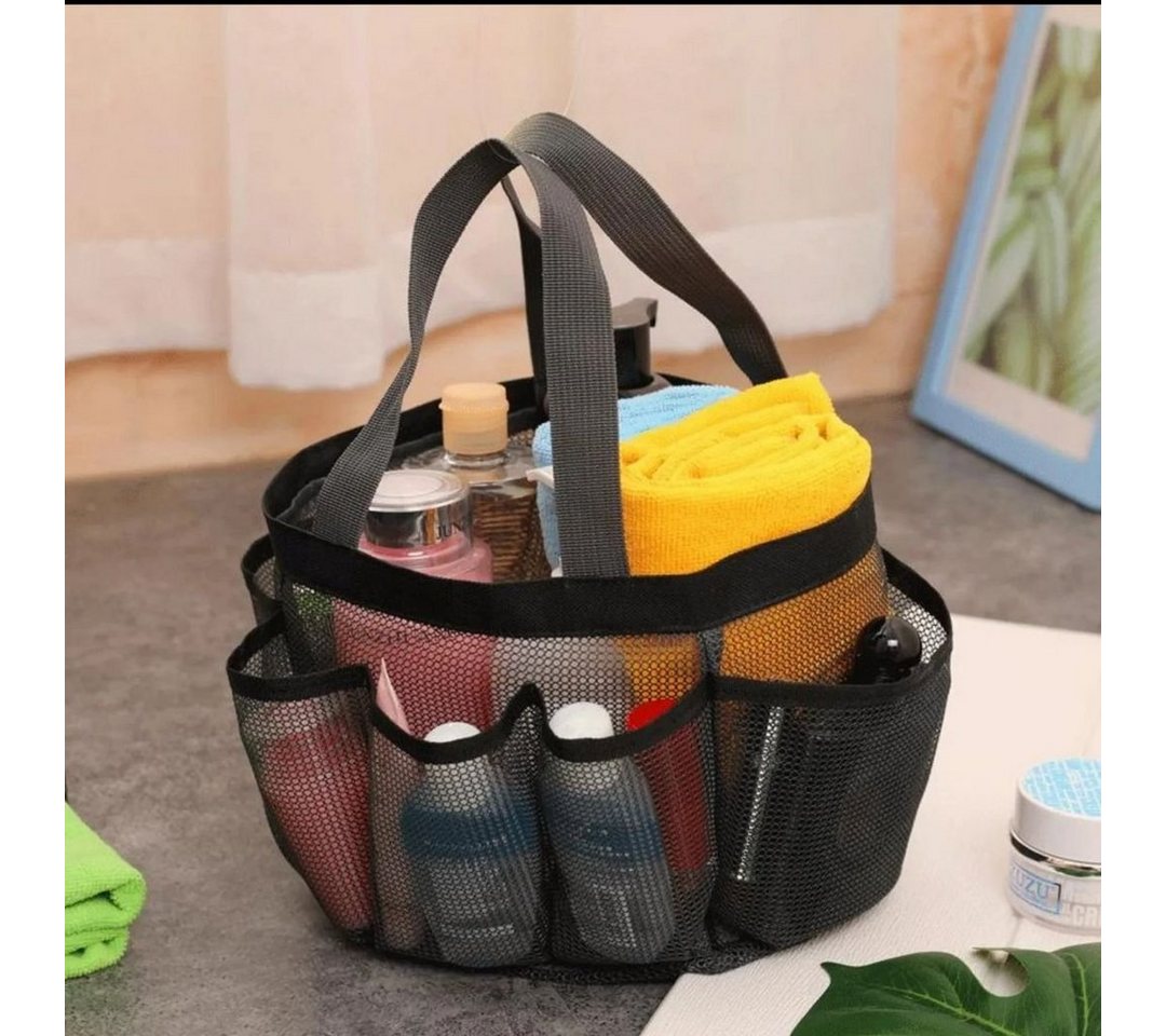 Malantis Freizeittasche Strandnetztasche, Praktische Tasche aus leicht zu reinigendem Mesh (Perfekt für den Ausflug zum Strand oder Schwimmbad - Platz für Handtuch, Duschgel oder Badeschlappen, 1 Stück), Strandtasche in praktischer Größe, modernes Material, faltbar Bild 3